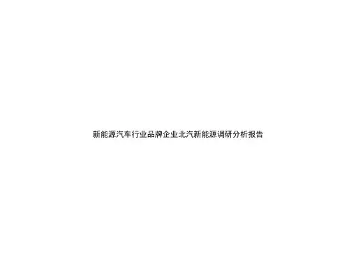 北汽新能源业务研究(2019版)