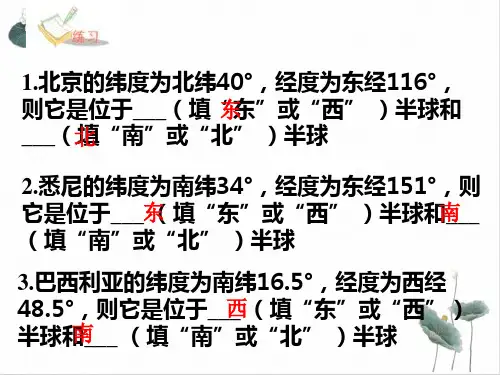 七年级上科学_地球仪和地图_ppt优秀课件浙教版