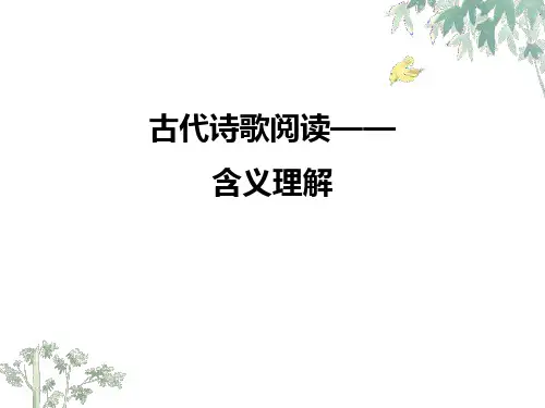 【高考语文一轮复习】古代诗歌阅读——古诗词含义大观(比喻义、借代义、象征义、双关义、情感义等)