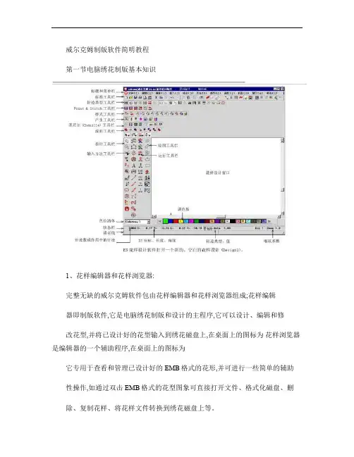 wilcom绣花制版软件简明教程电子书PDF