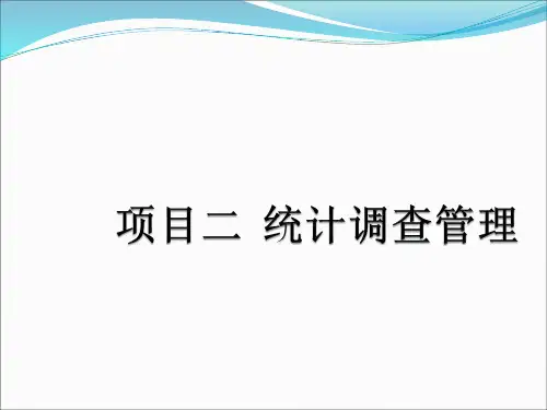 统计调查项目的制定与审批