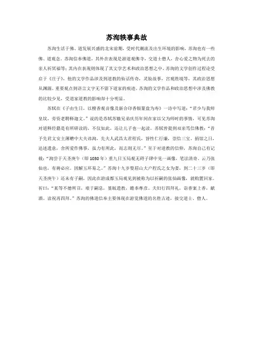 苏洵轶事典故