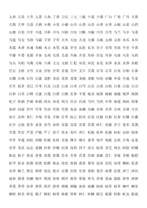 中药起名字