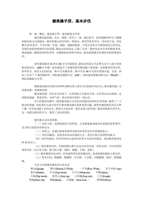 健美操手型