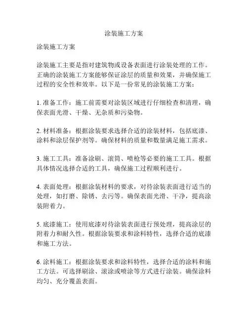 涂装施工方案