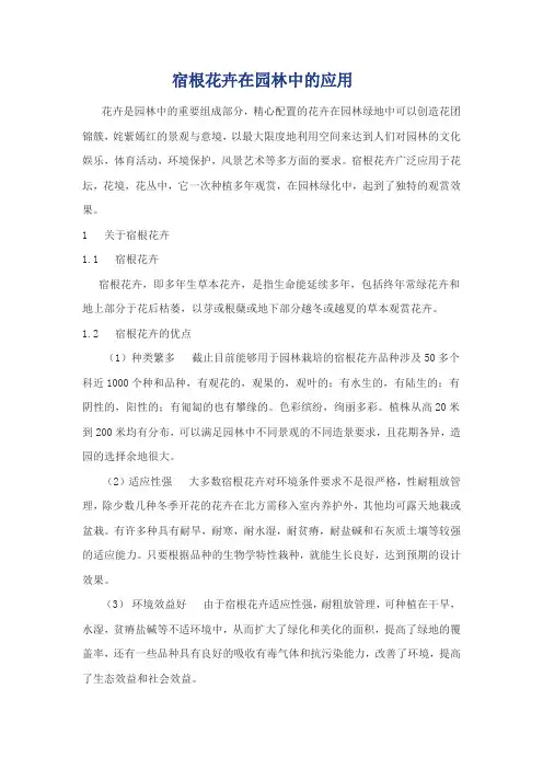 宿根花卉在园林中的应用