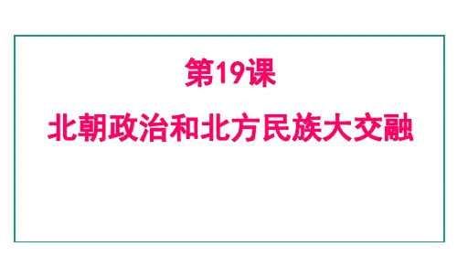 第19课  北朝政治和北方民族大交融课件