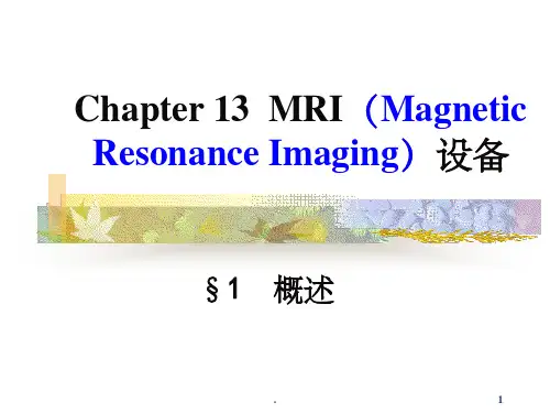 MRI概述解读ppt课件