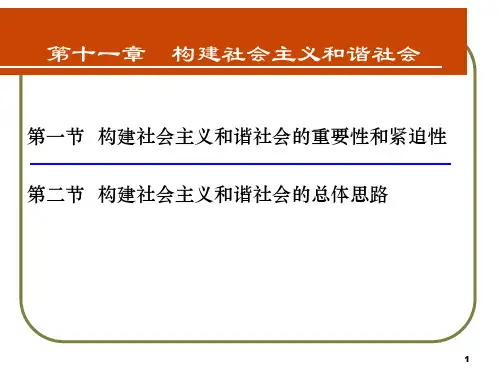 毛概构建社会主义和谐社会
