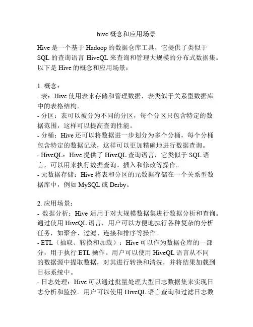 hive概念和应用场景
