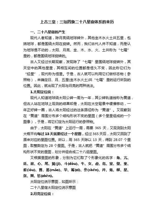 上古三皇：三垣四象二十八星宿体系的来历