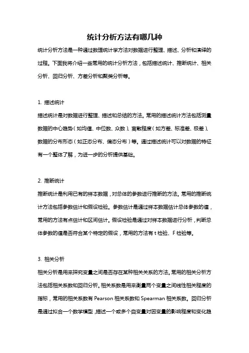 统计分析方法有哪几种