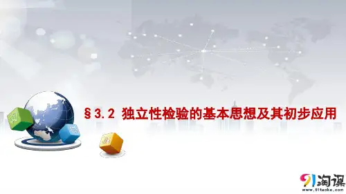 课件9：§3.2 独立性检验的基本思想及其初步应用