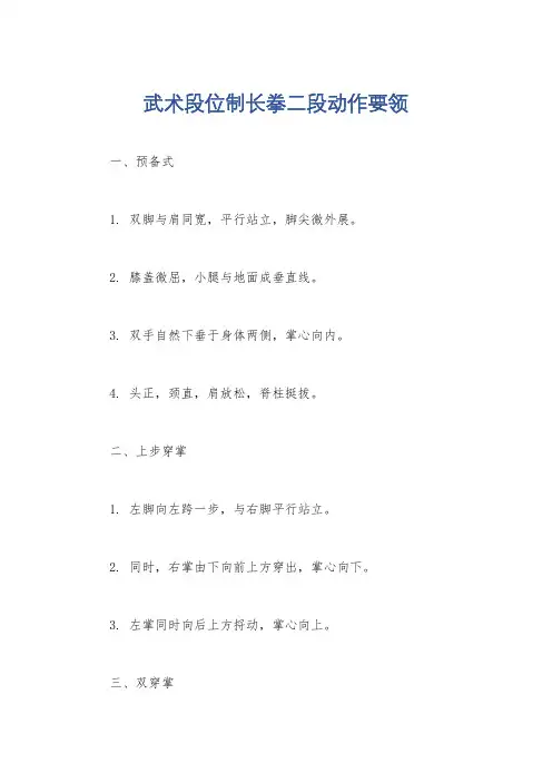 武术段位制长拳二段动作要领
