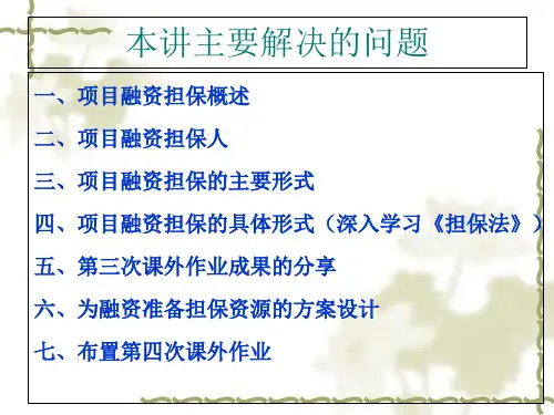 项目融资担保概述
