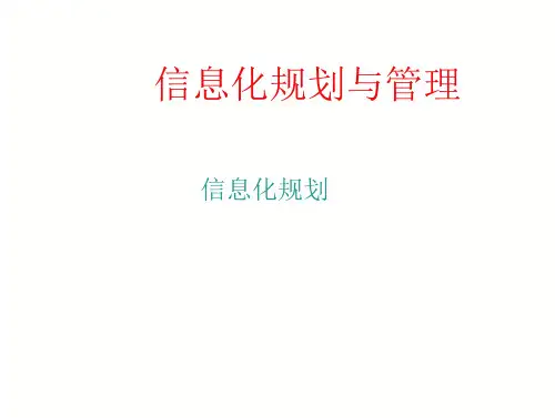信息化规划与管理信息化规划-