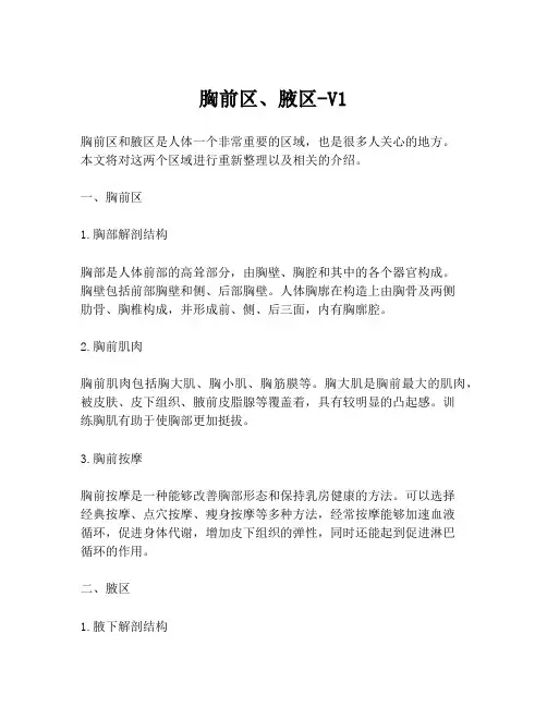 胸前区、腋区-V1