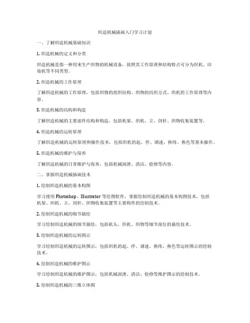织造机械插画入门学习计划