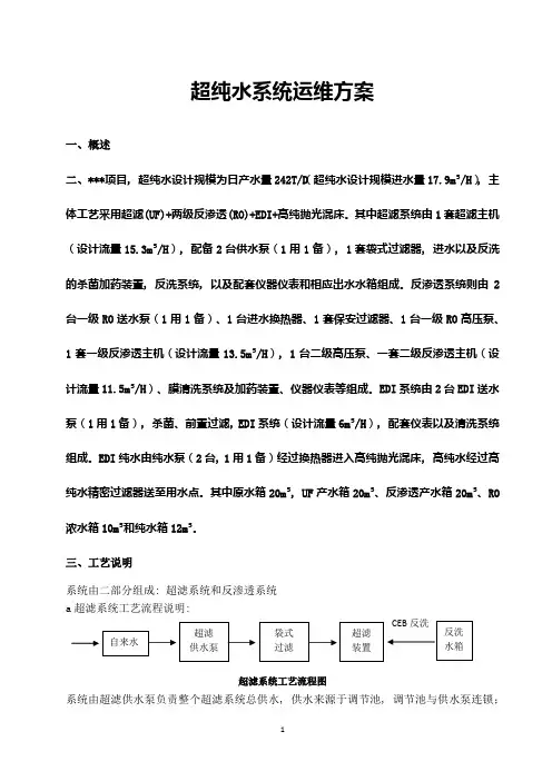 纯水系统运维方案