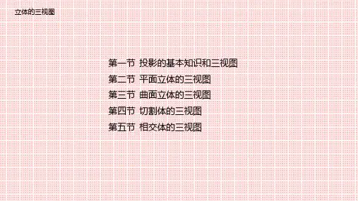 工程制图课件：立体的三视图 