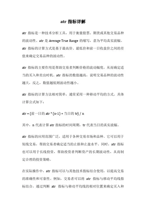 atr指标详解