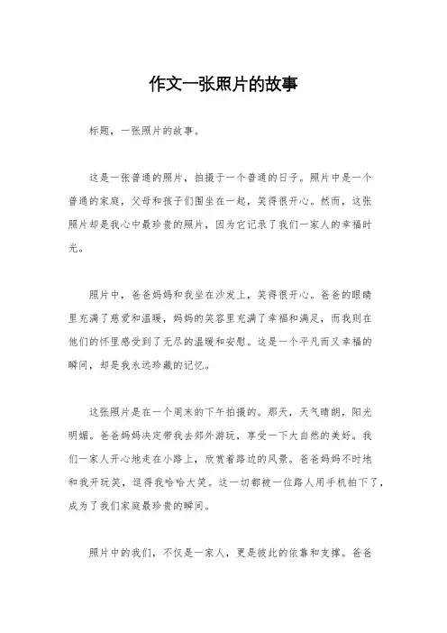 作文一张照片的故事