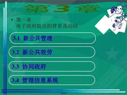 电子政府的理论基础培训课件(共53张PPT)