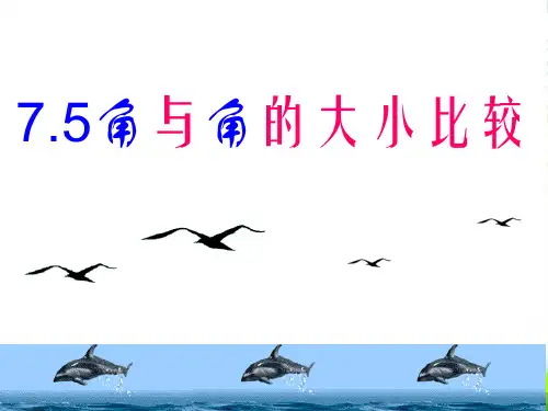浙教版七年级数学上册6.6《角的大小比较》课件