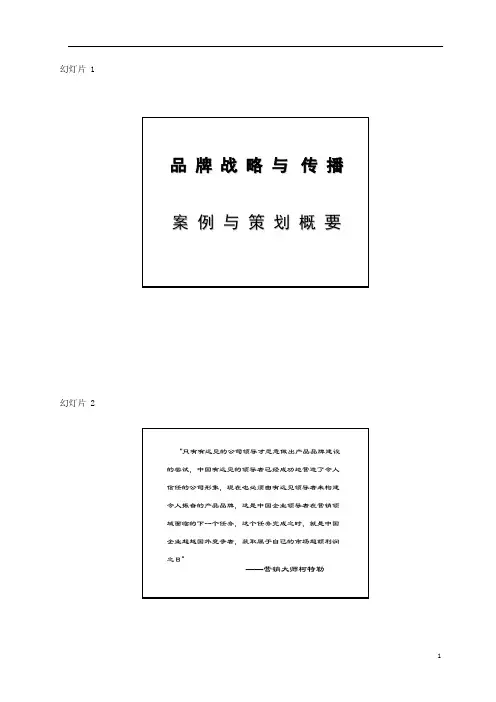 品牌战略与传播大纲EMBA__北大北电