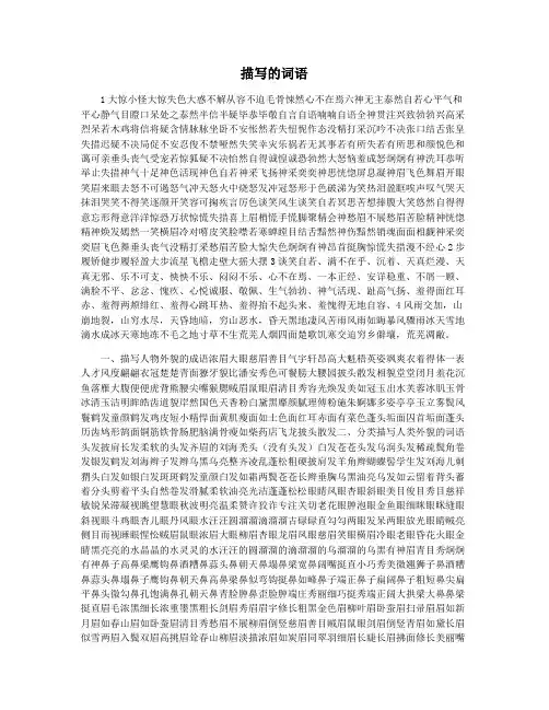 描写的词语