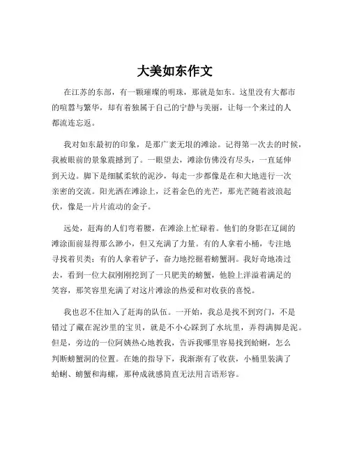 大美如东作文