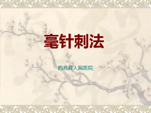 毫针刺法