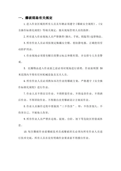 爆破现场安全管理