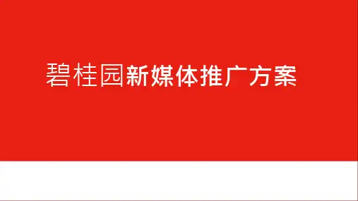房地产品牌-碧桂园新媒体推广方案-63p