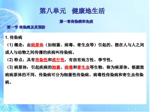 第八单元 健康地生活-2023年中考生物单元复习课件(人教版)