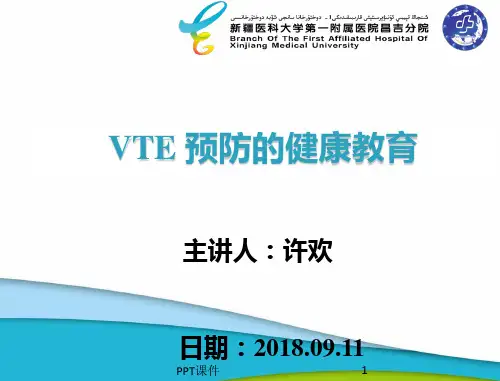 VTE预防健康教育  ppt课件