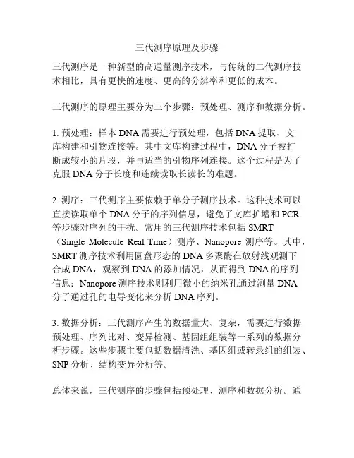 三代测序原理及步骤