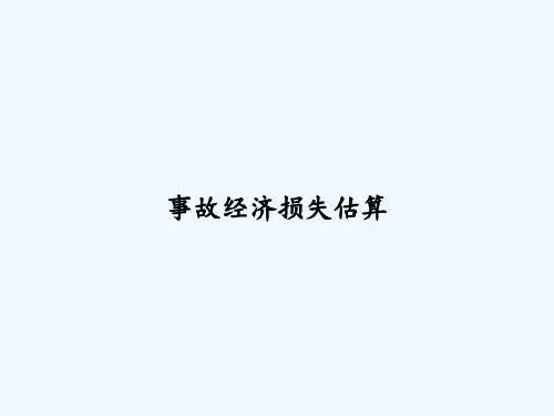事故经济损失估算 PPT