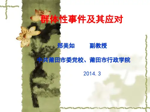 群体性事件案例教学
