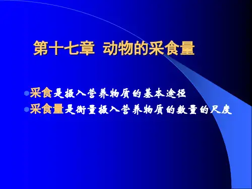 第十七  动物的采食量