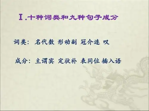 英语句子成分及结构讲解