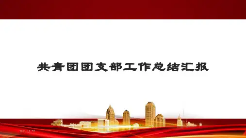 共青团团支部工作总结汇报PPT模板