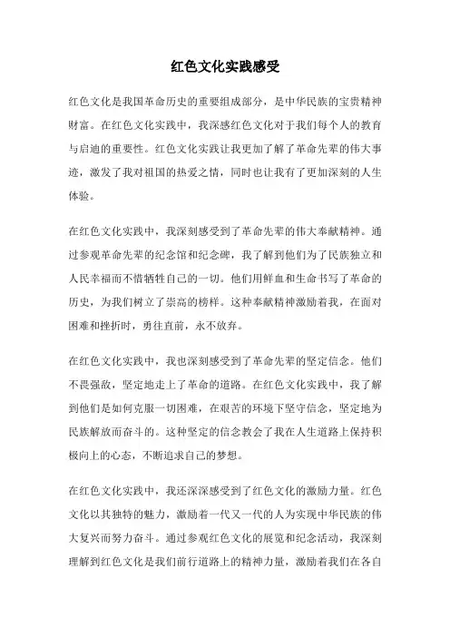 红色文化实践感受