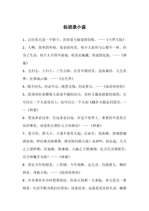 仙语录小说