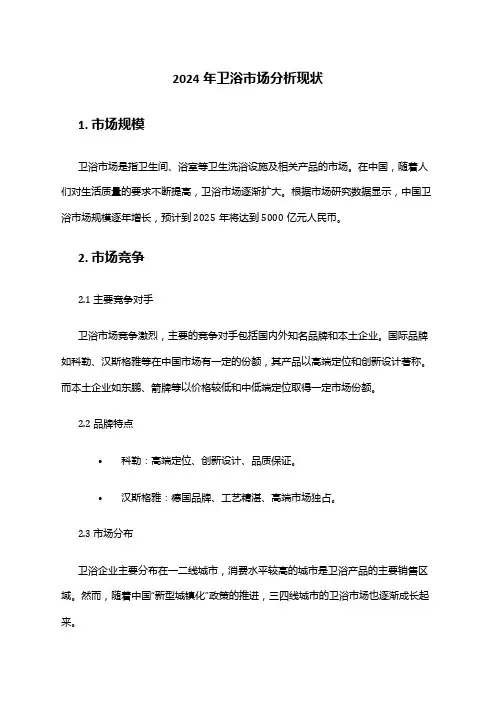 2024年卫浴市场分析现状