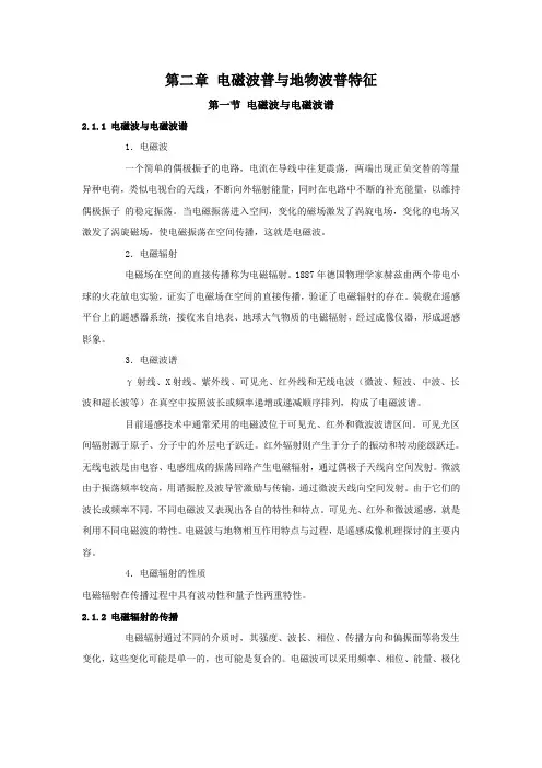 ch2 电磁波普与地物波普特征