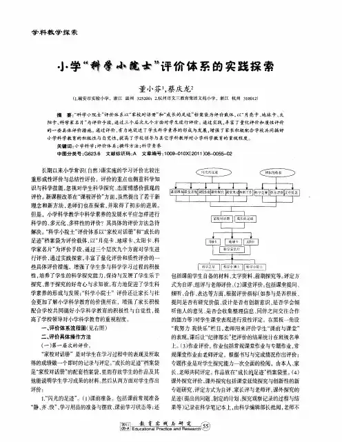 小学“科学小院士”评价体系的实践探索