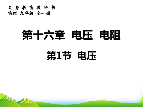新人教版九年级物理 电压课件