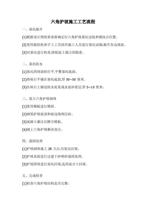 六角护坡施工工艺流程
