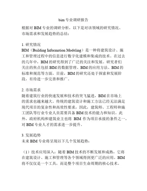 bim专业调研报告